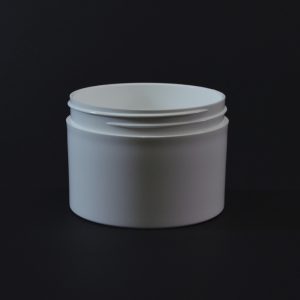 Plastic Jar 8 oz. Thick Wall Straight Base White PP 89-400_1490