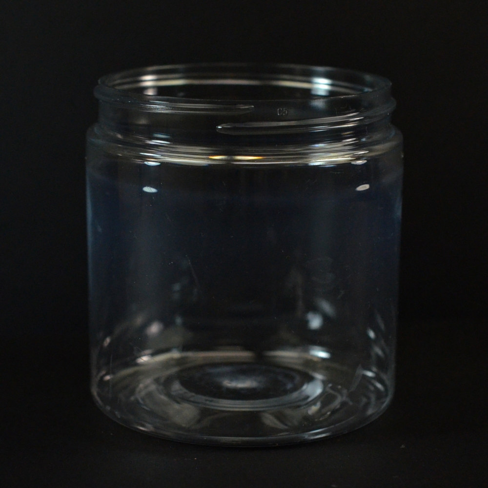 8 oz Clear PET Plastic Wide Mouth Jar, 70-400 Neck Finish. Pipeline  Packaging
