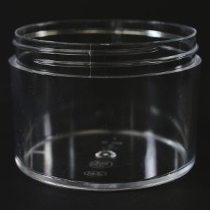 Plastic Jar 8 oz.Thick Wall Straight Base Clear PS 89-400_1488