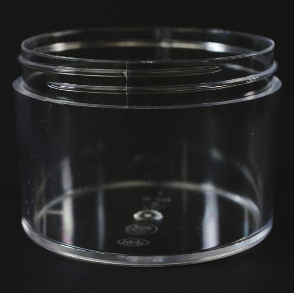 Plastic Jar 8 oz.Thick Wall Straight Base Clear PS 89-400_1488