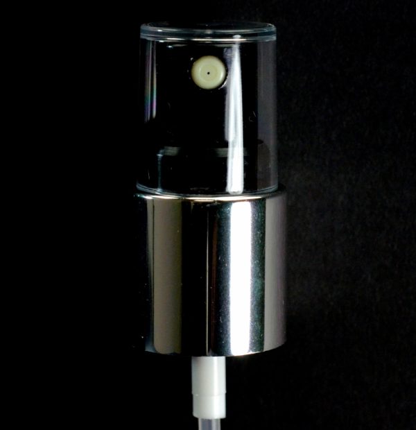 Spray Pump 20-415 Black with Shiny Silver Collar Clear Hood_1686