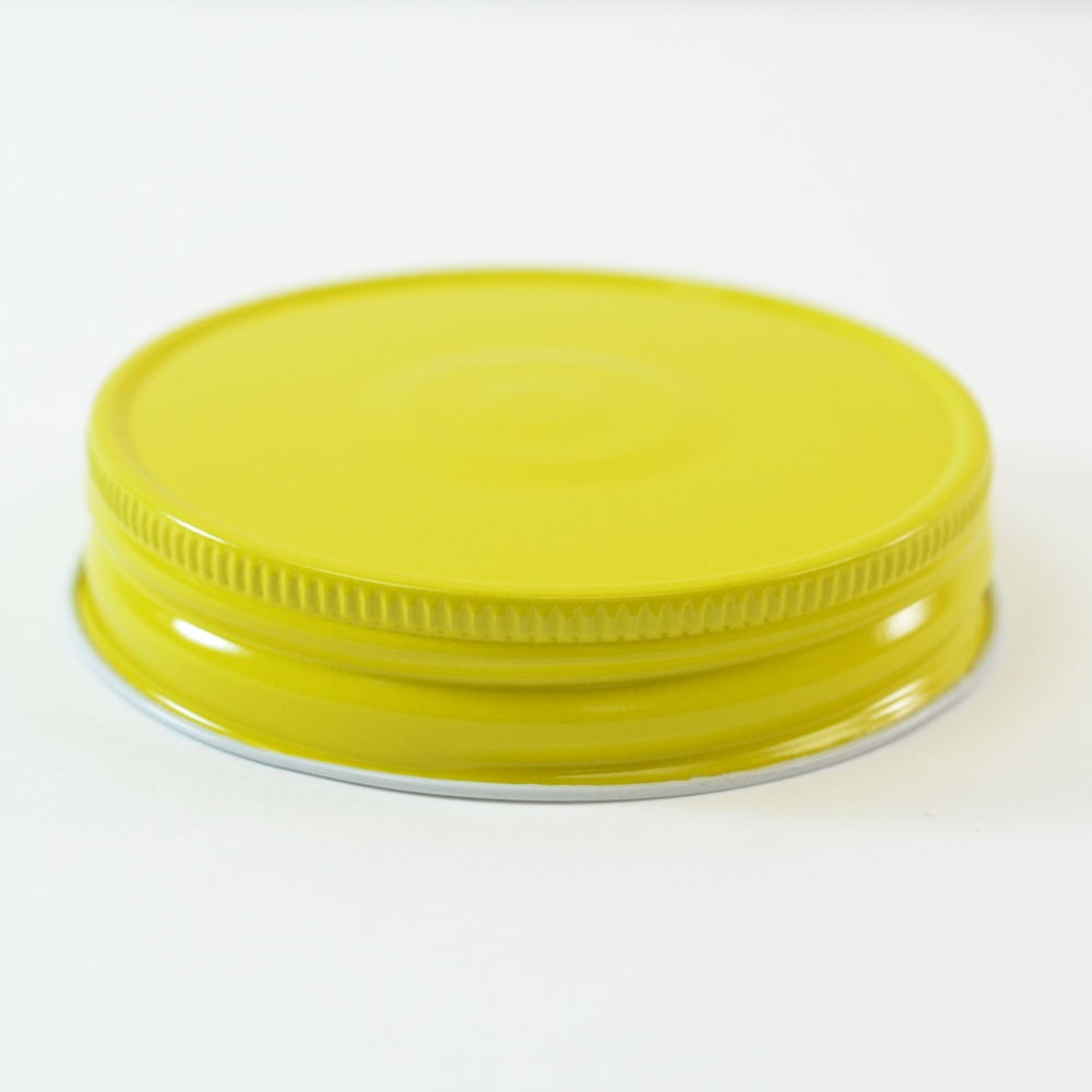 70G-450 Yellow-White with Button Metal Cap with Plastisol Liner