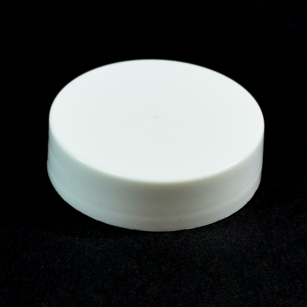38/400 White Smooth Straight PP Cap / Unlined