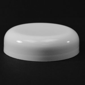 Plastic Cap 48mm Dome Smooth White_2596