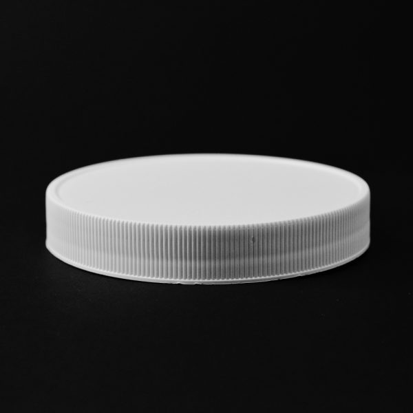 Plastic Cap CT Fine Ribbed White PP 100-400 RM_2833