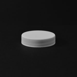 Plastic Cap CT Fine Ribbed White PP 45-400 RX_2807