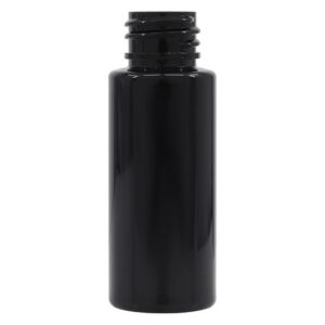 Black cylindrical bottle with screw cap.