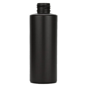 Black cylindrical bottle with a screw cap.