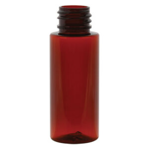 Red plastic bottle with a screw cap.