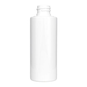 White plastic bottle with a screw cap.