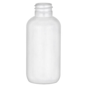 Clear plastic bottle with a screw cap.