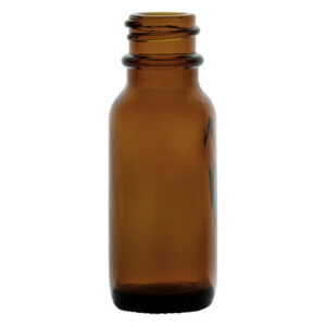 Brown glass bottle with a narrow neck.