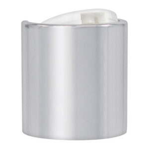 Silver cylindrical lighter with white top.