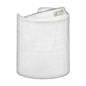 White cylindrical container with a lid.