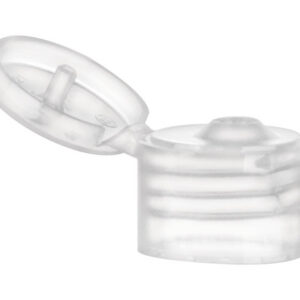 Clear plastic cap with hinged lid.