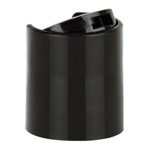 Black cylindrical object with a curved top.