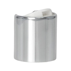 Silver cylindrical lighter with white top.