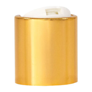 Gold cylindrical lighter with white top.