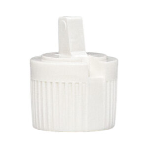 White plastic bottle cap with a spout.