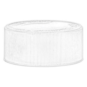 White plastic bottle cap on a white background.