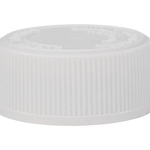 White plastic bottle cap on a white background.