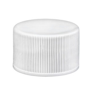 White cylindrical filter cap with ridges.