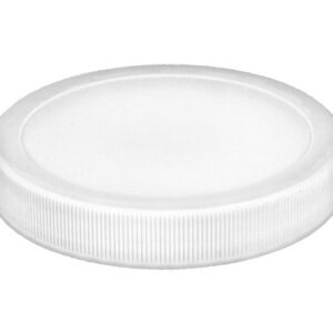 White plastic bottle cap on a white background.
