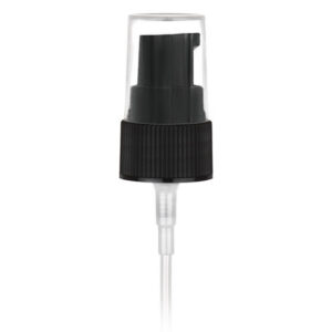 Black spray nozzle with clear cap.