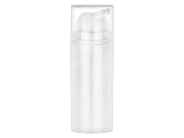 30 ML 32mm Snap-On Airless Cylinder Round White PP Bottle Pump Set — Pack: 600/cs, 21 lbs/cs, 19x14x15”, 42cs/PLT, 25,200/PLT.